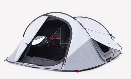 Quechua 2 Seconds Fresh & Black 3 persoons verduisterend bijzettentje